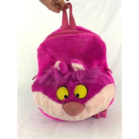 VTG Cheshire Cat Backpack Plush Alice In Wonderland Purse Small Bag Disney Store - Picture 9 of 16